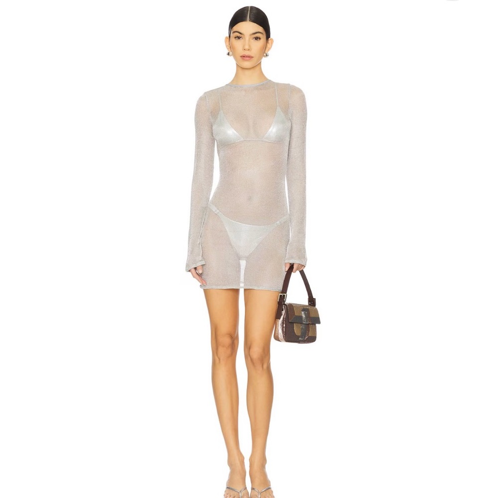 superdown Francoise Mini Dress in Silver